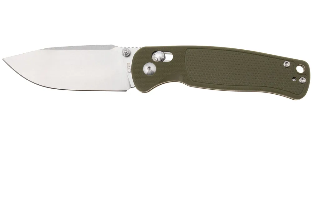 Hoge Kwaliteit CJRB Shale J1943-GN, Stonewashed AR-RPM9, Green G10, zakmes