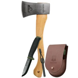 Alleen Vandaag Hultafors Bushcraftset Trekkingbijl met Outdoormes en Onderhoudsset