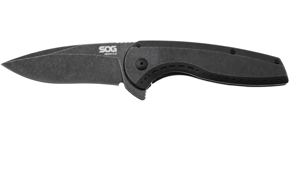 Laatste Versie SOG Aegis FLK 2.0 14-41-05-43, Black PVD 8Cr13MoV, Black Stainless Steel zakmes
