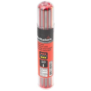 Weekendaanbieding Hultafors Dry Marker Refills 650120 grafiet grijs rood geel, mechanisch potlood navulling, 10 stuks