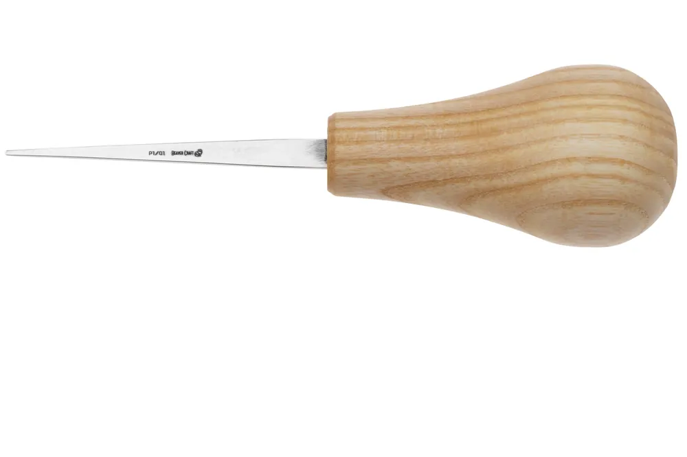 BeaverCraft Palm Chisel P1-01 Straight Flat Sweep No. 1, 1 mm, handguts Hoge Kwaliteit
