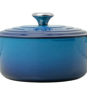 Seizoensaanbieding Le Creuset Signature braadpan 21177242202430 Azure, 24 cm 4,2L rond