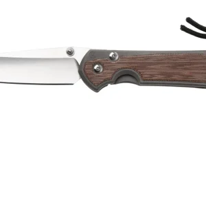 Uitverkoop Chris Reeve Large Sebenza 31, L31-1230, Stonewashed CPM MagnaCut Tanto, Sand Blasted Titanium, Natural Canvas Micarta Inlay zakmes