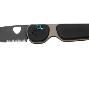 Beperkt Aanbod The James Brand The Redstone Coyote Tan Black Purple Serrated, zakmes