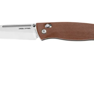 Betrouwbaar Real Steel Pathfinder Folder 7851B Brown Micarta, zakmes, Ivan Braginets design