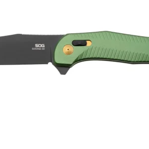 Koop Vandaag SOG Diverge XR 12-02-03-43, Black PVD D2, Forest Green Aluminum zakmes