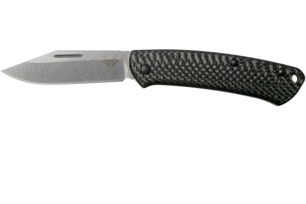 Snelle Levering Benchmade Proper 318-2 Clippoint, S90V, Carbonfiber Slipjoint zakmes