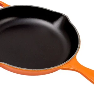 Superprijs Le Creuset gietijzeren skillet 23 cm rond, oranje-rood