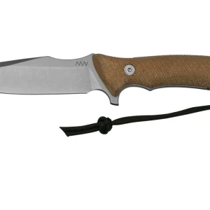 Premium ANV Knives M311 SPELTER Stonewashed Sleipner, Coyote Handle, Black Kydex Sheath, survivalmes
